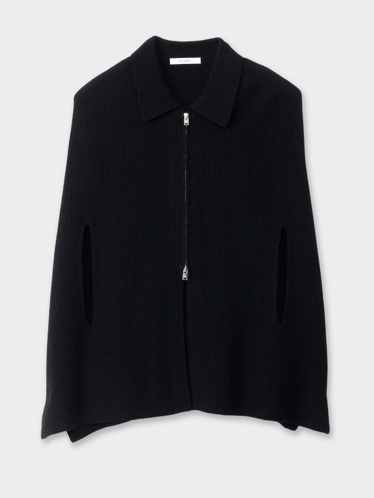 CINOH / ニットケープ / BLACK / E-50-041