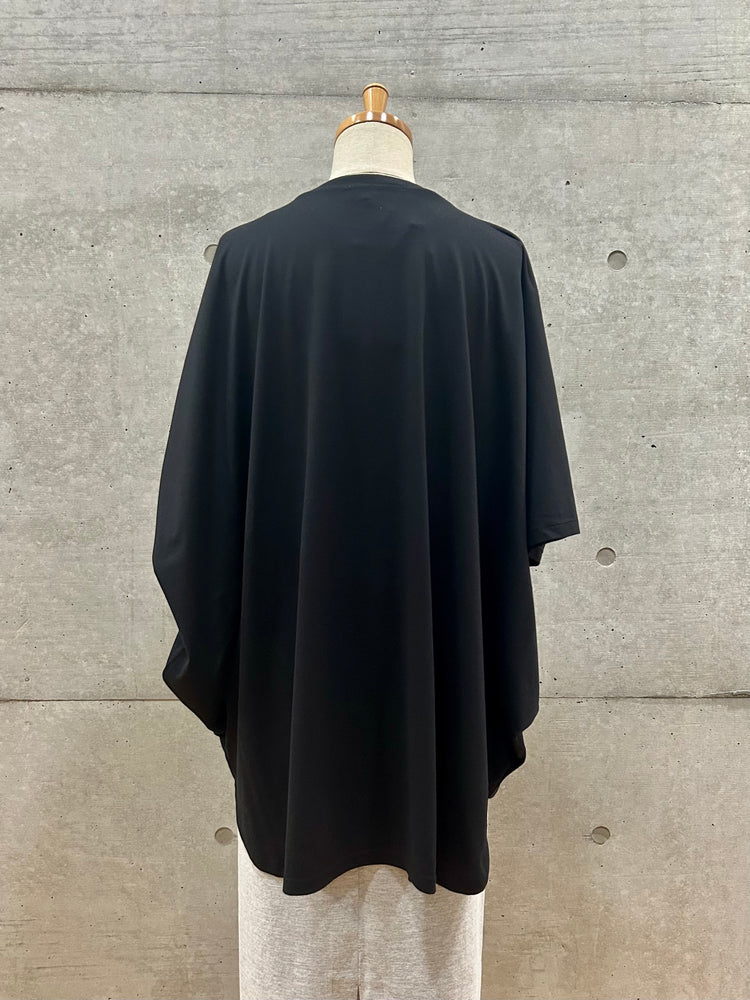 ENFÖLD / HALF-SLEEVES HEXAGON T-SHIRT / BLACK / 300IA280-1121