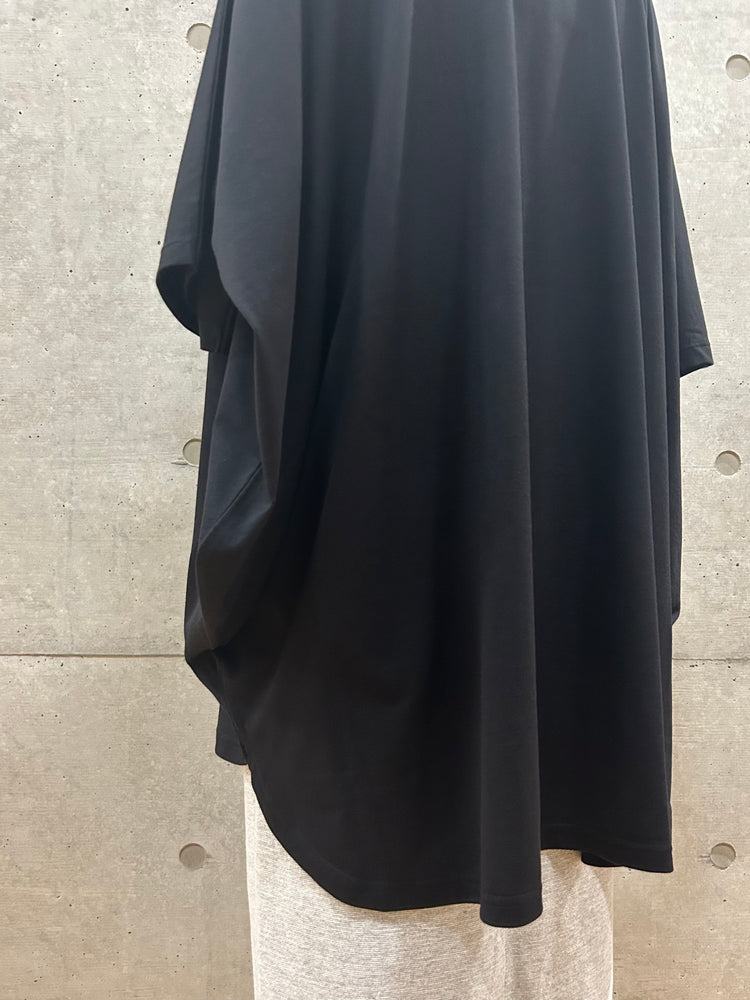 ENFÖLD / HALF-SLEEVES HEXAGON T-SHIRT / BLACK / 300IA280-1121