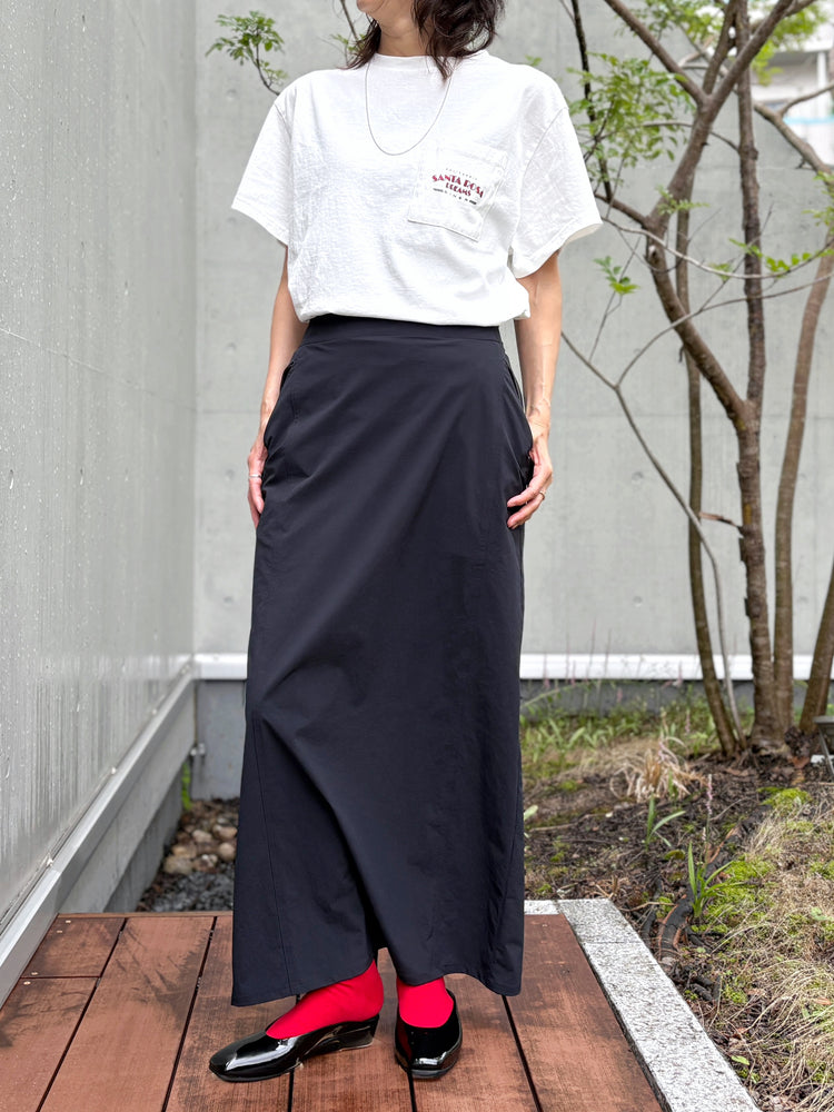 THE SHINZONE / 4WAY STRETCH LONG SKIRT / BLACK / 26MMSSK05