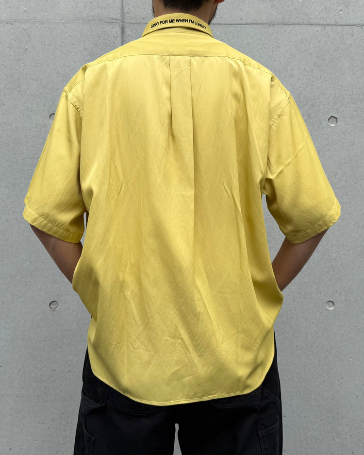 BEDWIN & THE HEARTBREAKERS / S/S EMBROIDERED SHIRT "BLUNT" / MUSTARD・26SB1759
