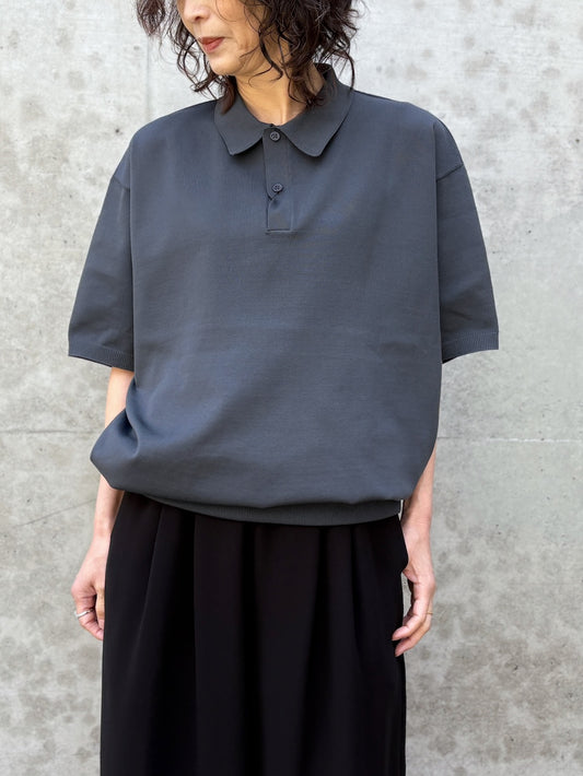 DAIWA PIER 39 / W’s TECH KNIT POLO S/S / INK BLACK / BE-43026L