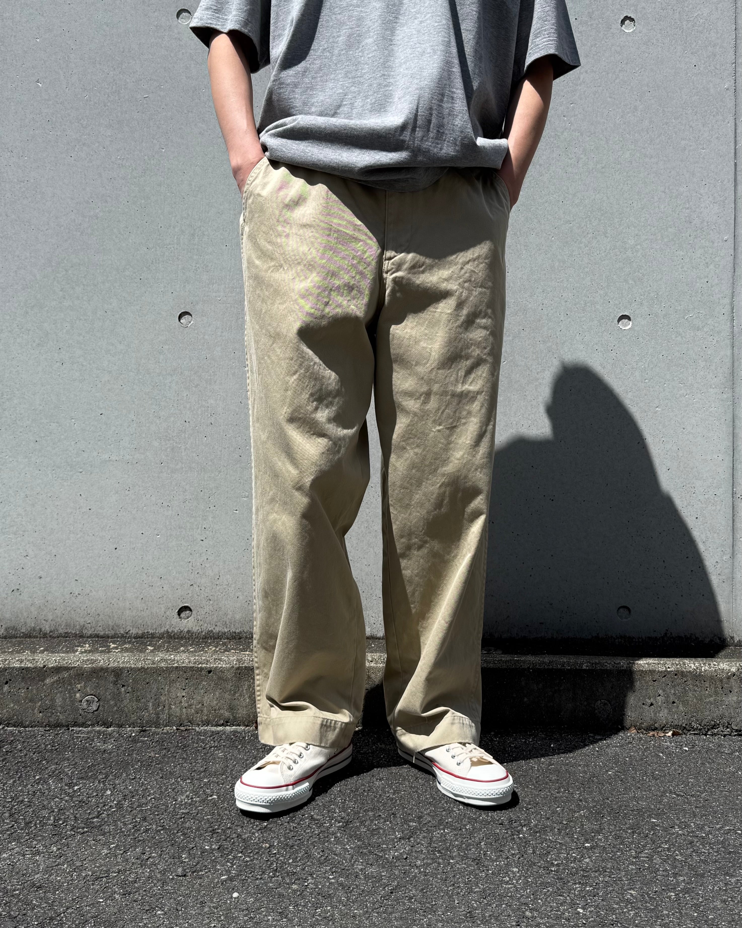 DESCENDANT / SEAFOWL TWILL TROUSERS / BEIGE / 261WVDS-PTM03