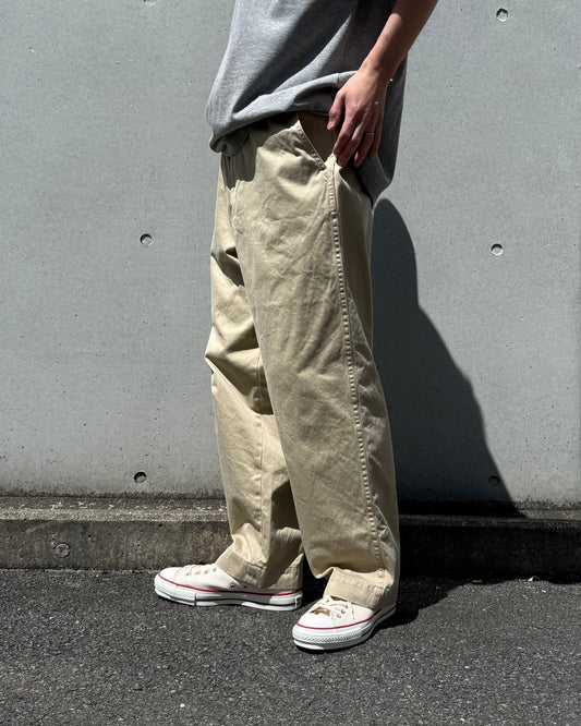 DESCENDANT / SEAFOWL TWILL TROUSERS / BEIGE / 261WVDS-PTM03