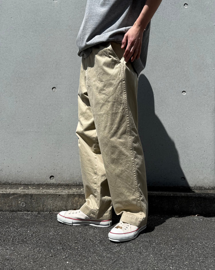DESCENDANT / SEAFOWL TWILL TROUSERS / BEIGE / 261WVDS-PTM03