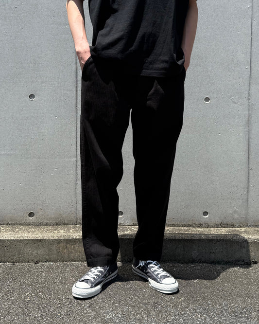 BEDWIN & THE HEARTBREAKERS / COTTON WORK PANTS "CHRISTOPH"・BLACK・25SB4739