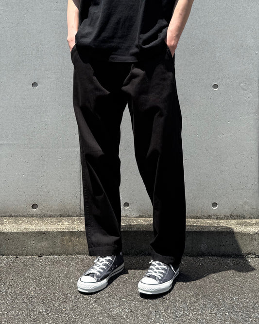 BEDWIN & THE HEARTBREAKERS / COTTON WORK PANTS "CHRISTOPH"・BLACK・25SB4739