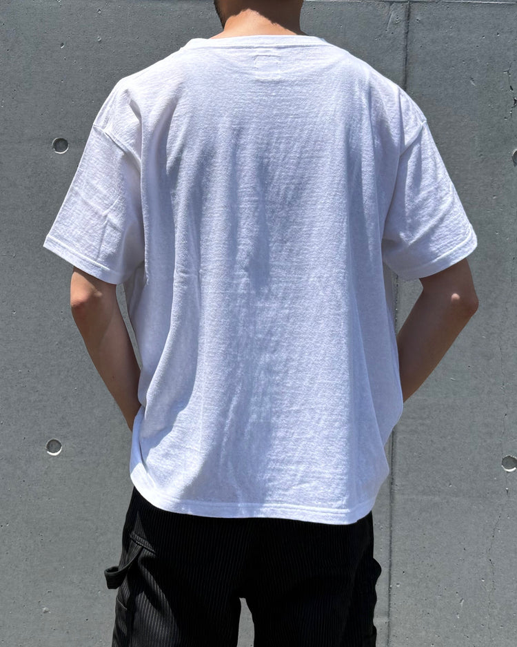 BEDWIN & THE HEARTBREAKERS / VELVA SHEEN Ex.S/S POCKET TEE "PIERCE"・WHITE・25SB2201