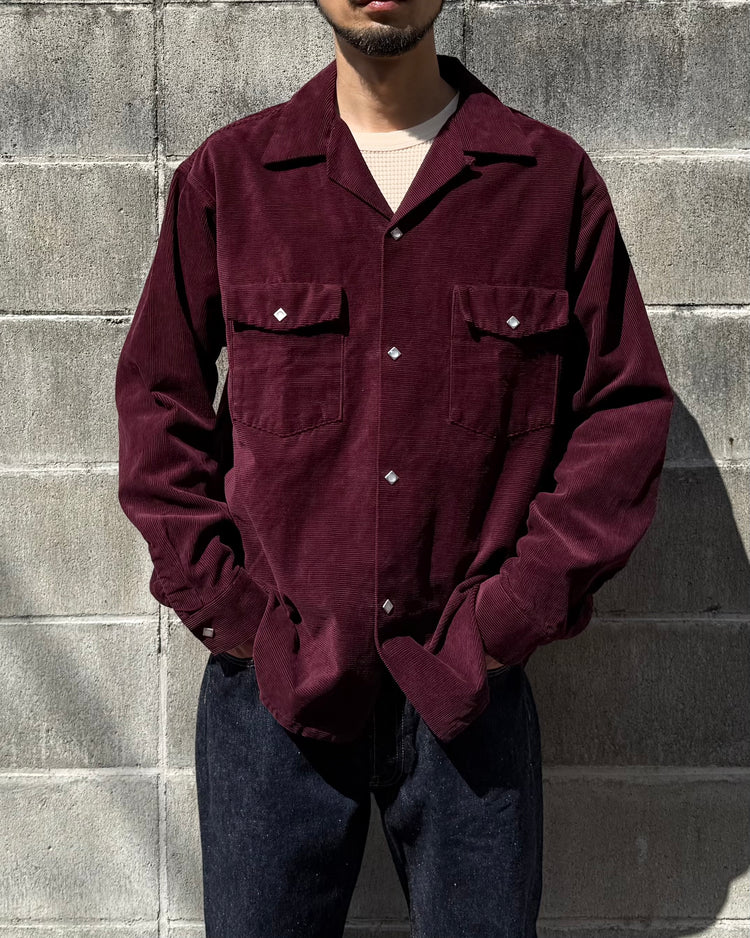 MASSES / WESTERN CORDUROY SHIRT / BURGUNDY