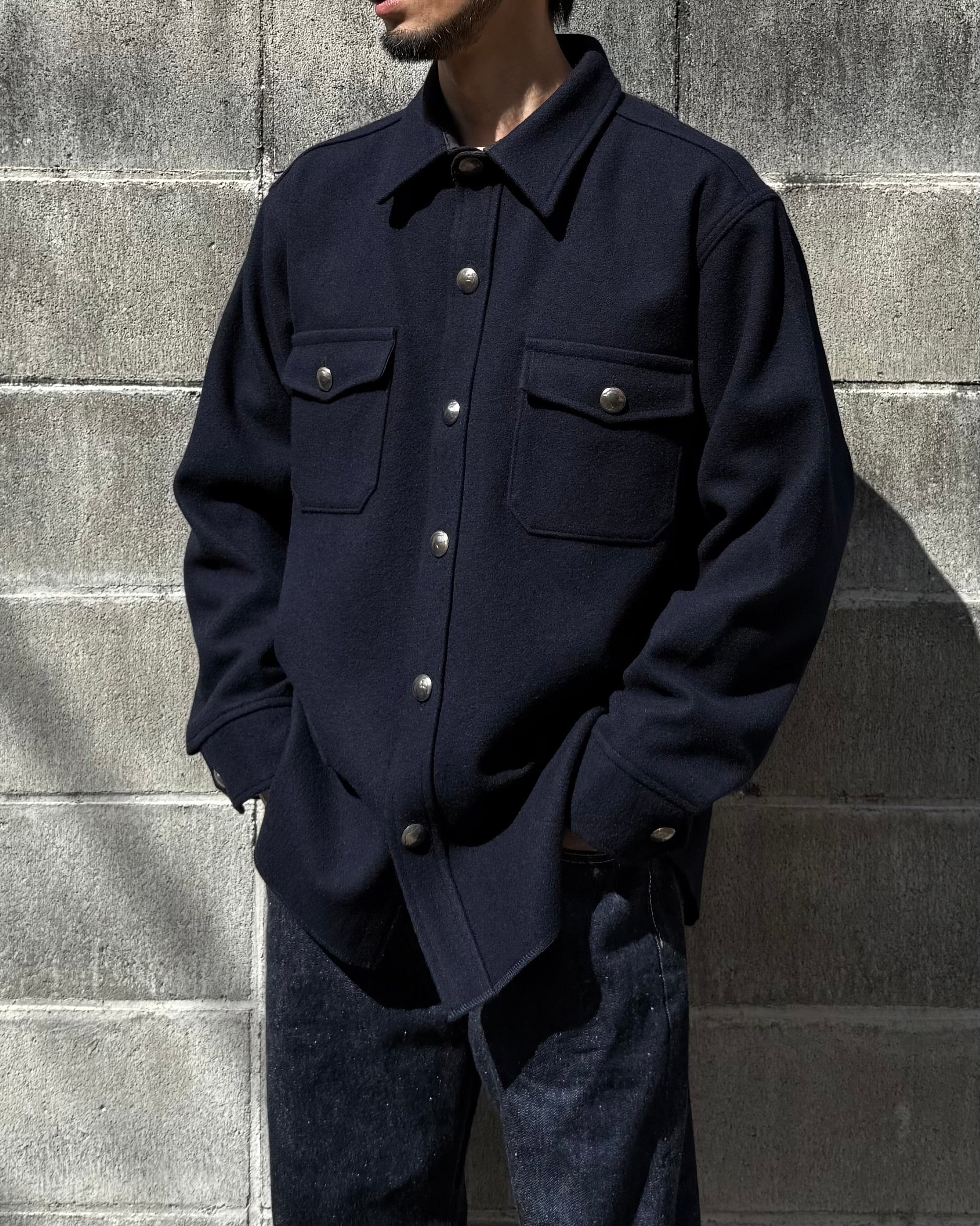 新品 2025AW MASSES MELTON CPO JKT 紺 MASSES / MELTON CPO JKT / NAVY