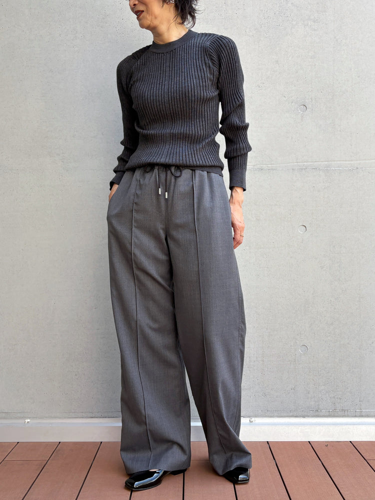 CINOH / TWILL RELAXED PANTS / GRAY / E-60-002