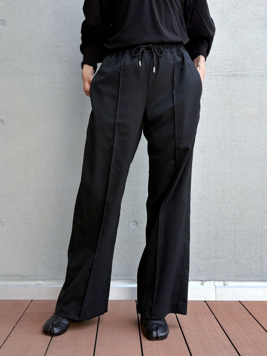 CINOH / TWILL RELAXED PANTS / BLACK / E-60-002