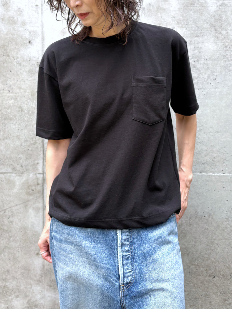SLOANE / コットンツイル編み ポケットTシャツ / BLACK / SL10S-T1144