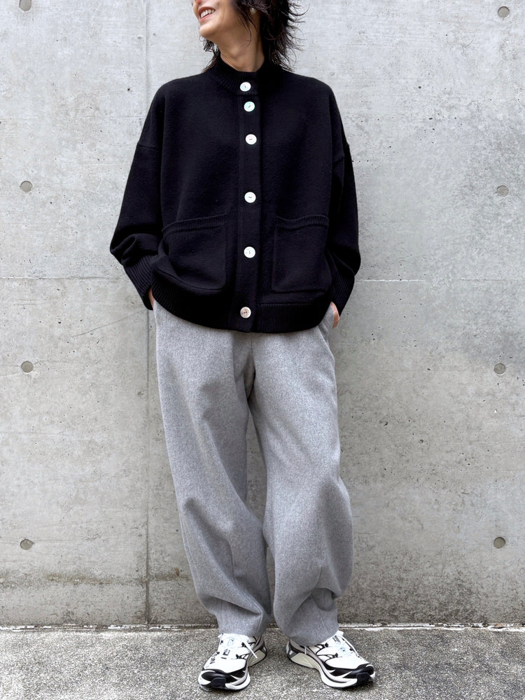 någonstans / box cardigan / Black / 470IA870-1701