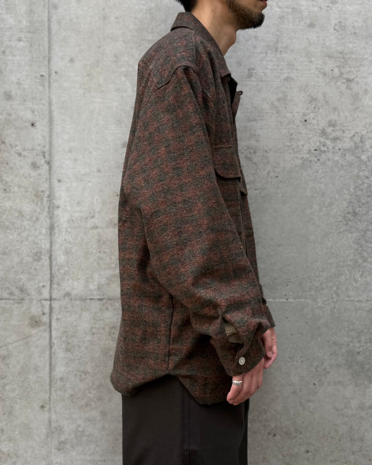 DESCENDANT / MILPITAS PLAID LS SHIRT / BROWN / 252CPDS-SHM02
