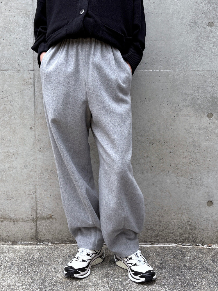 någonstans / wool ビーバー cocoon pants / wolf / 470IA431-1171