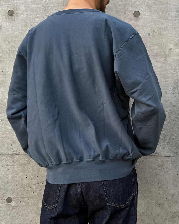 AURALEE / ELASTIC HIGH GAUGE SWEAT P/O / DUSTY BLUE / A26SP02NU