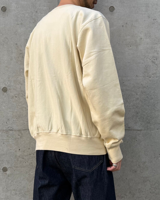 AURALEE / ELASTIC HIGH GAUGE SWEAT P/O / IVORY BEIGE / A26SP02NU