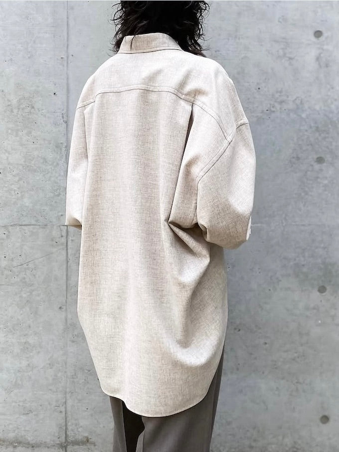 BLAMINK / ウールカシミヤレギュラーカラーシャツ / BEIGE / 79112000000