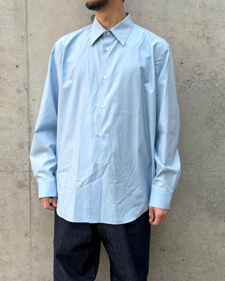 AURALEE / WASHED FINX TWILL SHIRT / LIGHT BLUE / A00S01TN