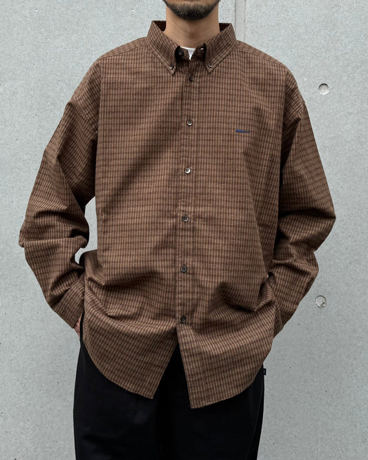 DESCENDANT / KENNEDY'S PLAID LS SHIRT / BROWN / 262TQDS-SHM01