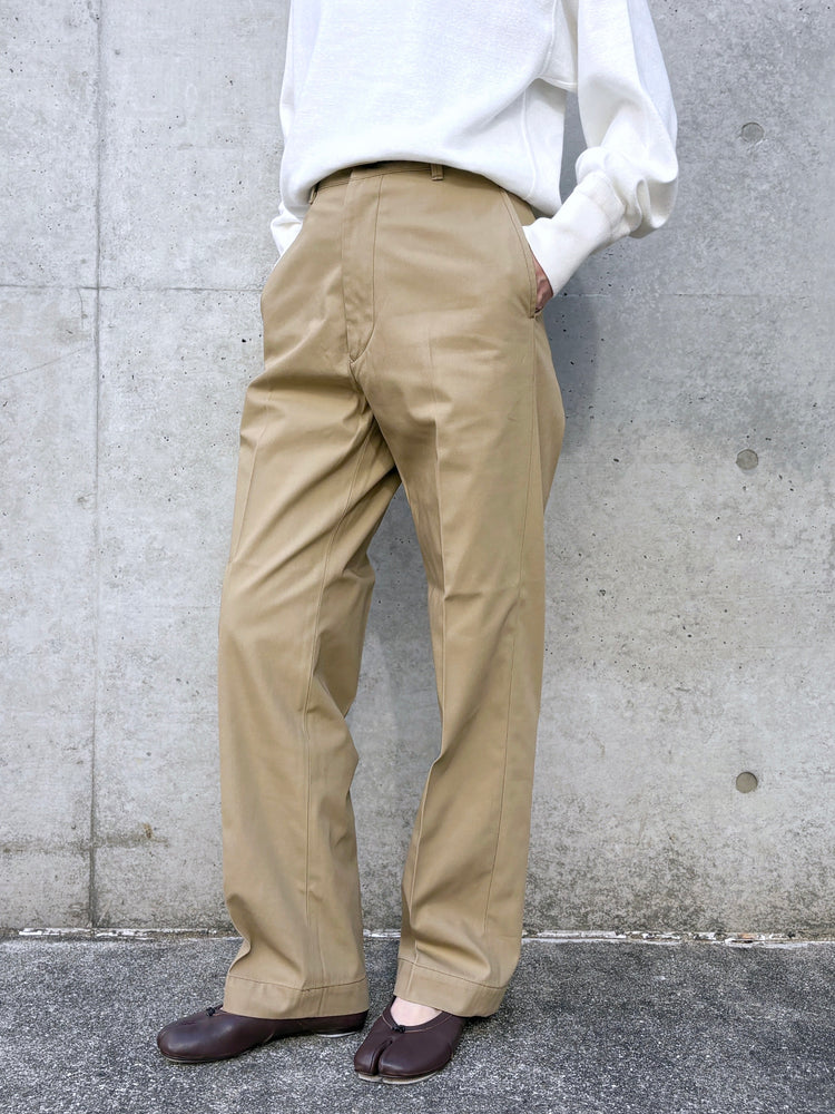 THE SHINZONE / WASHED HIGH WAIST CHINO PANTS / BEIGE/ 23MMSPA07