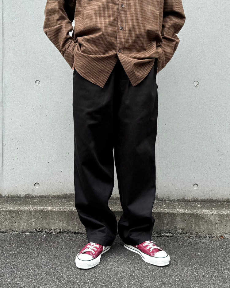 DESCENDANT / SHORE TWILL BEACH TROUSERS / BLACK / 262CPDS-PTM02