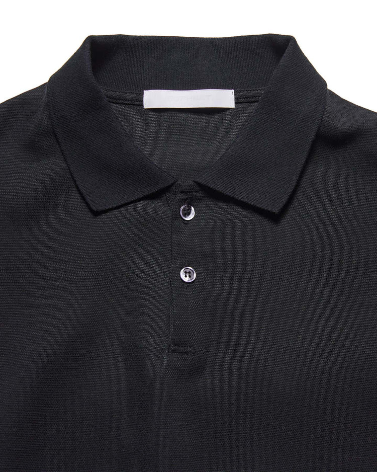 SOPHNET. / LINEN MESH OVERSIZED POLO / BLACK / SPNT-260022