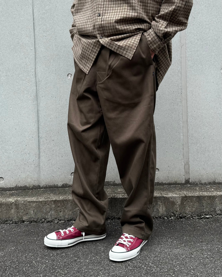 DESCENDANT / SHORE TWILL BEACH TROUSERS / OLIVE DRAB / 262CPDS-PTM02