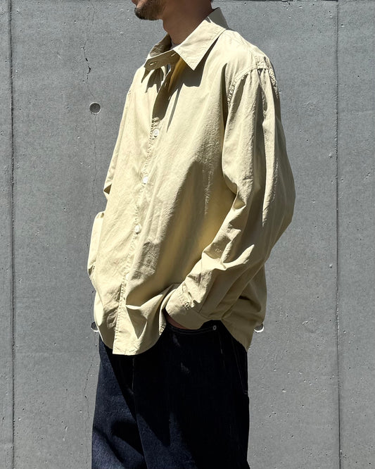 AURALEE / GARMENT-DYED FINX SHUTTLE WEATHER SHIRT / KHAKI BEIGE / A26SS01SW