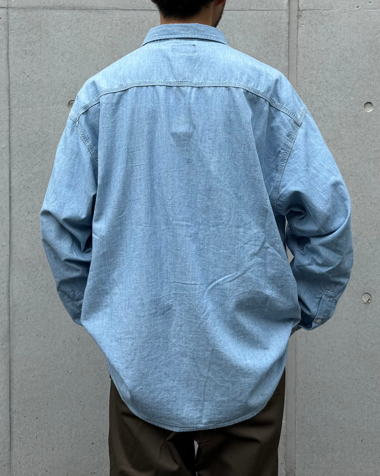 DESCENDANT / NORMAN CHAMBRAY LS SHIRT / INDIGO / 262WVDS-SHM03