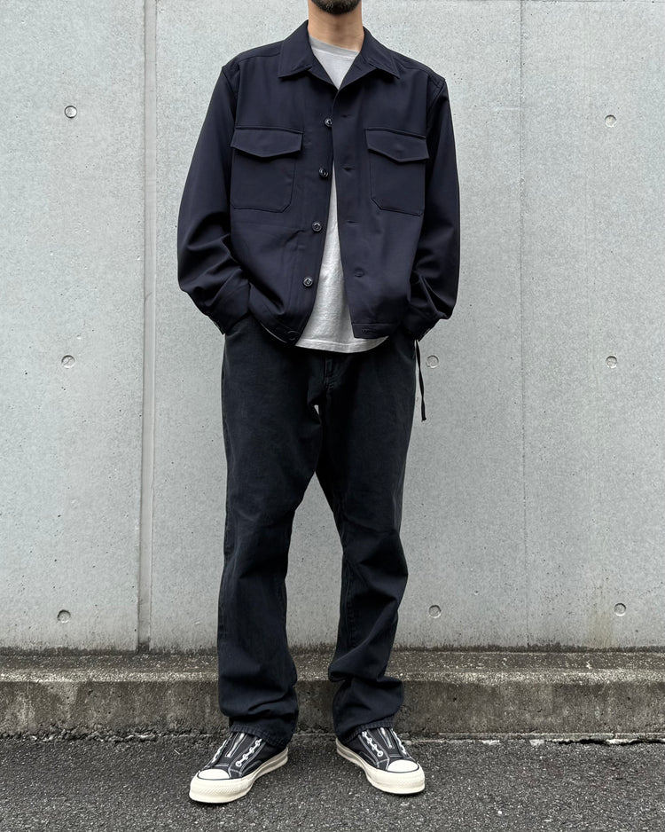 nonnative / OFFICER SHIRT JACKET WOOL TWILL / DK.NAVY / NN-SJ4901