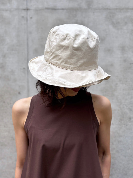 KIJIMA TAKAYUKI / CORDURA ROLL UP BRIM BUCKET HAT / IVORY / WYYY262622