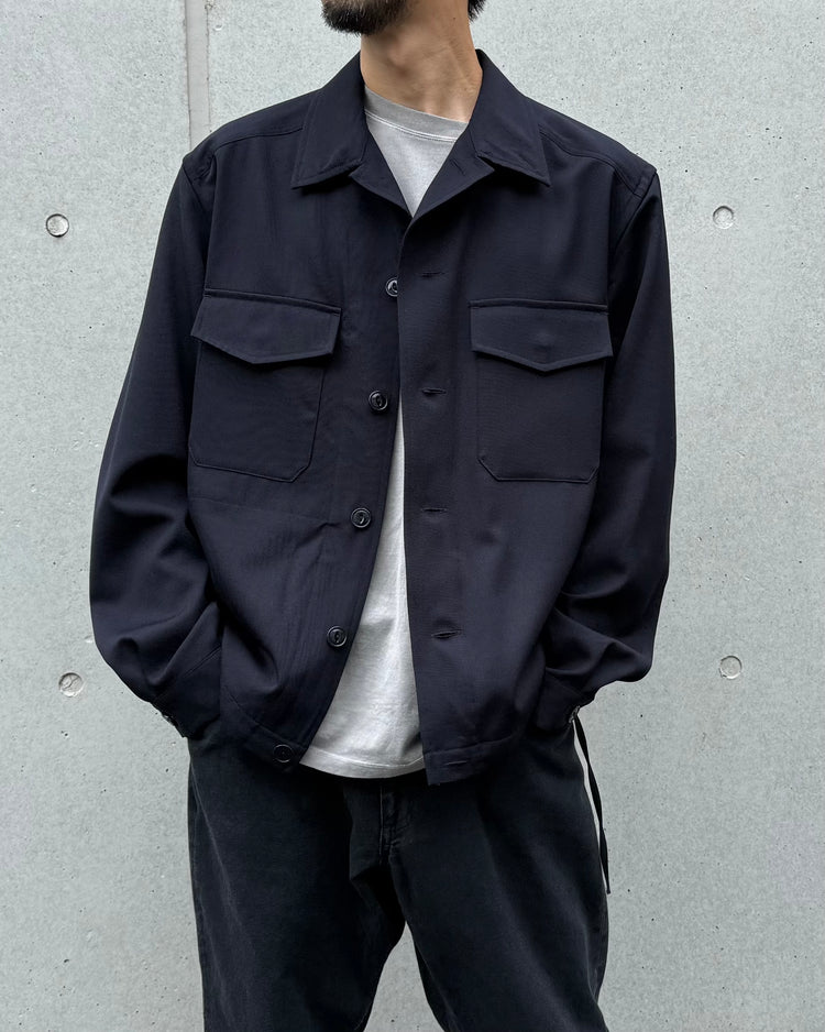 nonnative / OFFICER SHIRT JACKET WOOL TWILL / DK.NAVY / NN-SJ4901