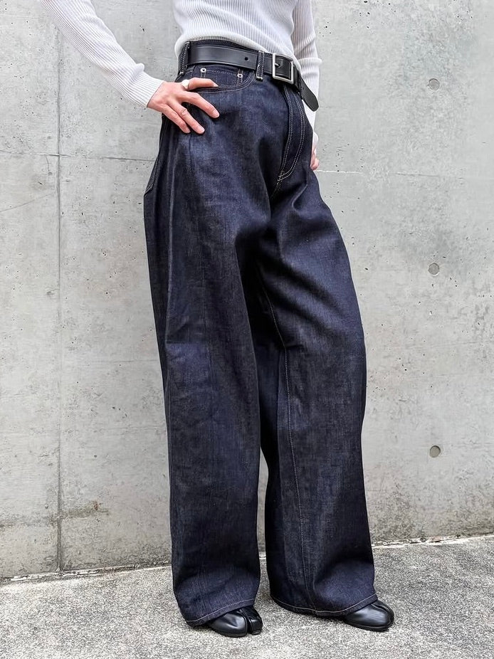 HYKE / DENIM BARREL LEG JEANS / Original Blue / 13352