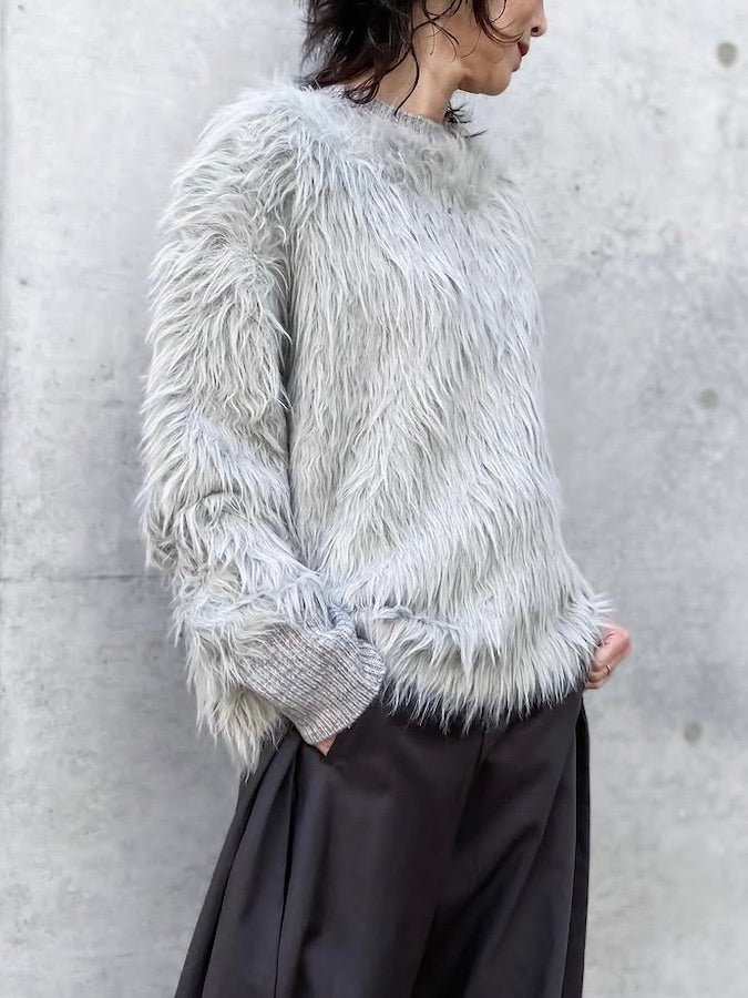 ASTRAET / シャギー クルーネックニット / MD.GRAY / 5413-199-4800