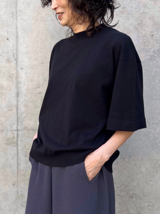 ENFÖLD / WIDE-SLEEVES T-SHIRT / BLACK / 300JS270-2231