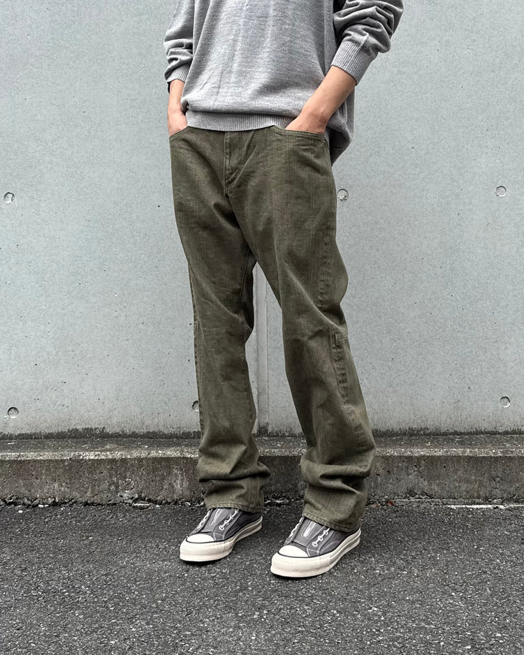 nonnative / TRUCKER 5P JEANS COTTON 13.5oz DENIM OW / OLIVE / NN-P4902
