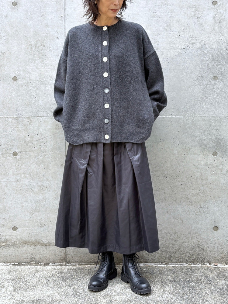 ENFÖLD / CIRCLE CARDIGAN / C.GRAY / 300IA270-2501