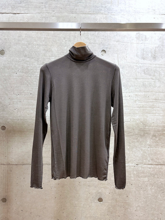 HYKE / C/S TURTLE NECK TEE / CHACOAL / 12447