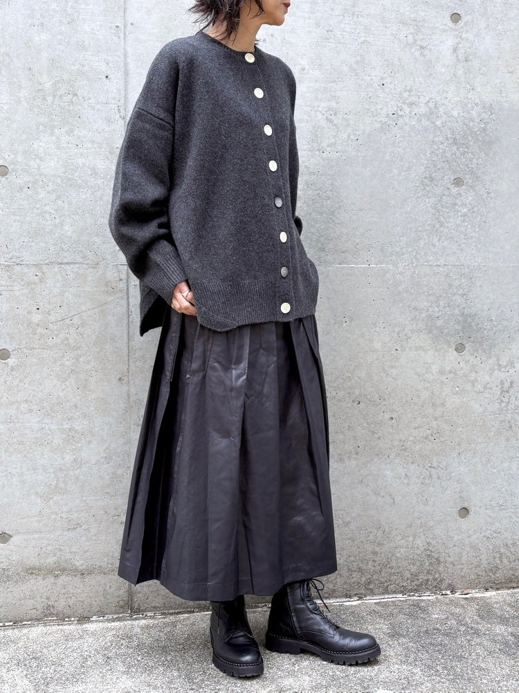 ENFÖLD / CIRCLE CARDIGAN / C.GRAY / 300IA270-2501