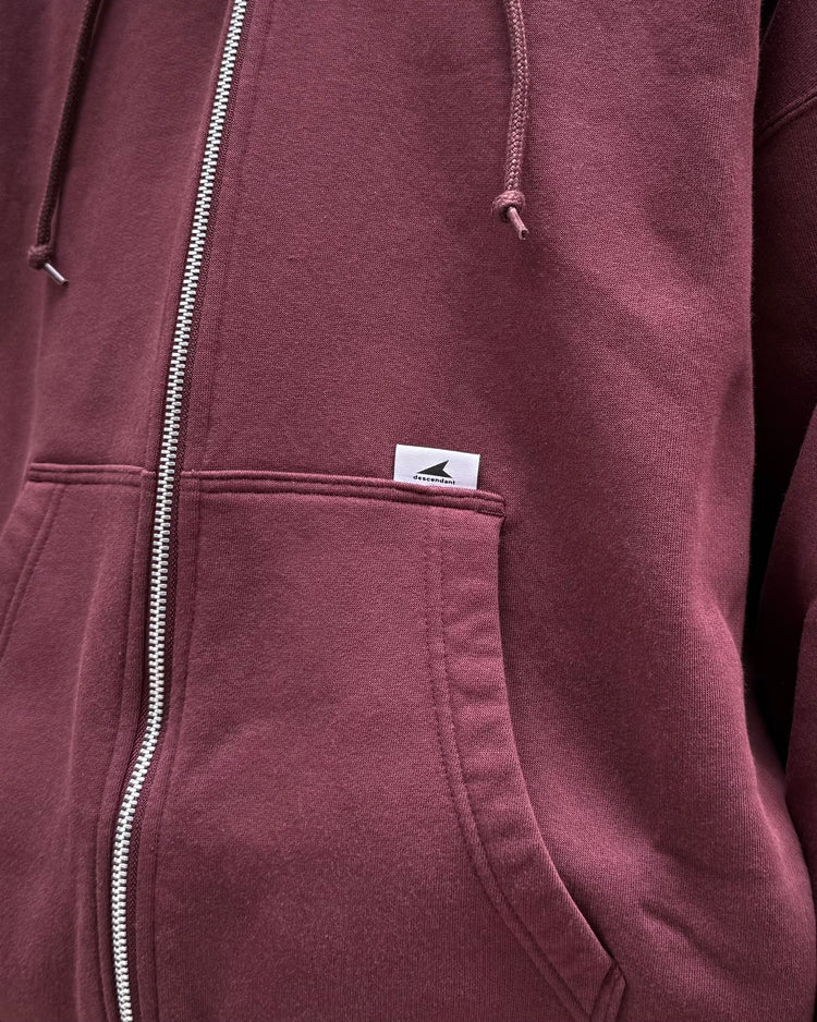 DESCENDANT / PX ZIP HOODY / BURGUNDY / 262ATDS-CSM08