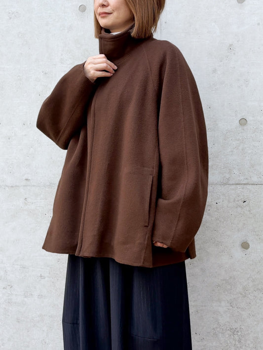 08sircus / Wool double face short coat / brown / S26AW-OT15