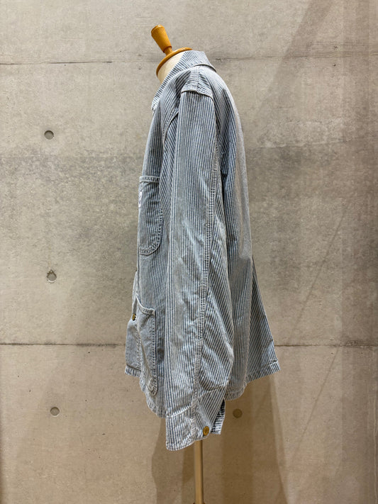 MASSES / COVERALL JKT HICKORY / WHITE×BLUE /