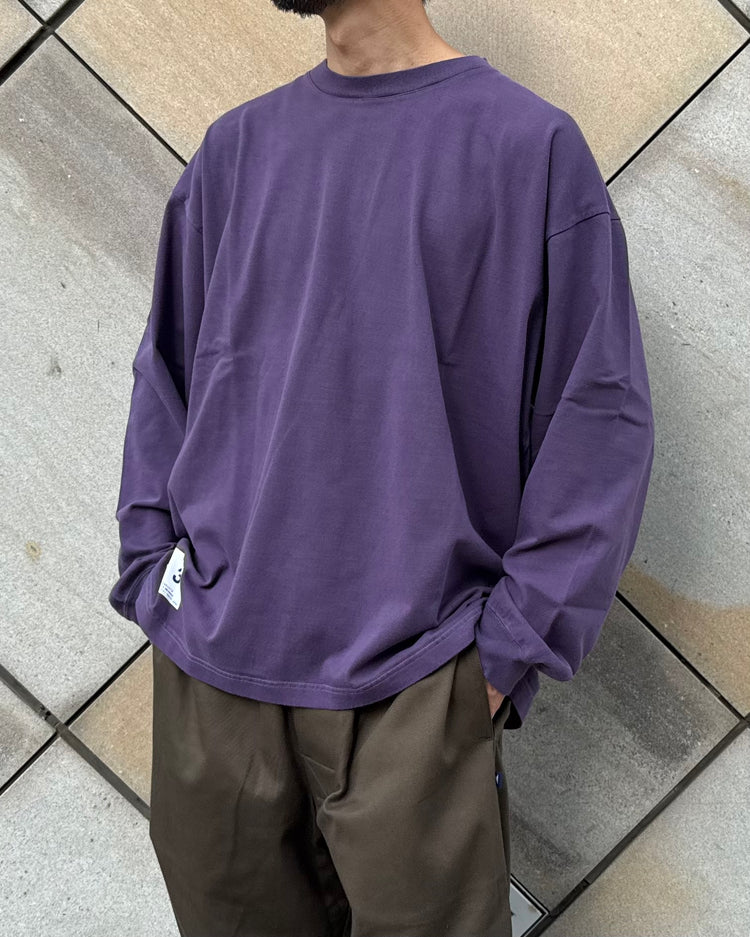 DESCENDANT / OTL ORGANIC COTTON LS PIGMENT DYE / PURPLE / 262ATDS-CSM19