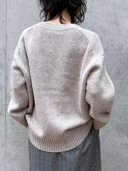 GALERIE VIE / ファインウール Vネックプルオーバー / BEIGE / 23025402303