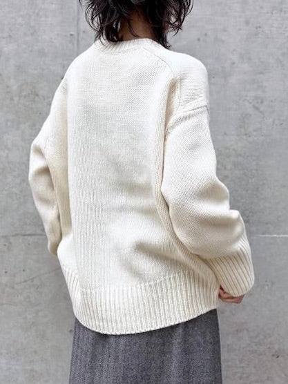 GALERIE VIE / ファインウール Vネックプルオーバー / WHITE / 23025402303