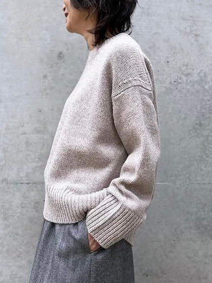 GALERIE VIE / ファインウール クルーネックプルオーバー / BEIGE / 23025402302