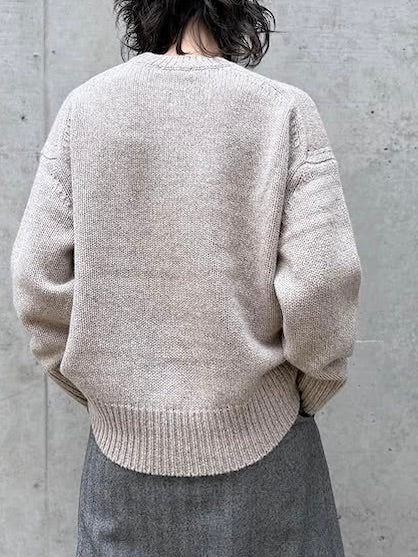 GALERIE VIE / ファインウール クルーネックプルオーバー / BEIGE / 23025402302