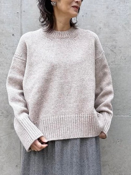 GALERIE VIE / ファインウール クルーネックプルオーバー / BEIGE / 23025402302